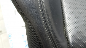 Tapițerie spătar scaun șofer pentru Jeep Cherokee KL 19-23, piele neagră, perforată, ventilată, încălzită, zgârieturi, uzată