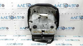 Tapițerie pernă scaun pasager Jeep Cherokee KL 19-23, piele neagră, perforată, pentru ventilație, încălzită, uzată, necesită curățare, suportul ventilatorului este rupt