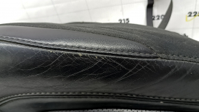 Tapițerie pernă scaun pasager Jeep Cherokee KL 19-23, piele neagră, perforată, pentru ventilație, încălzită, uzată, necesită curățare, suportul ventilatorului este rupt