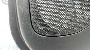 Ornament ușă, placă spate dreapta, Nissan Rogue 21-22, negru cu inserție din piele neagră, cotieră din piele, plafon maro, sub perdea, fără perdea, zgârieturi