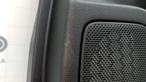 Ornament ușă, placă spate dreapta, Nissan Rogue 21-22, negru cu inserție din piele neagră, cotieră din piele, plafon maro, sub perdea, fără perdea, zgârieturi