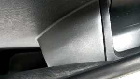 Ornament ușă, placă dreapta față, Nissan Rogue 21-22, negru cu inserție din piele neagră, cotieră din piele, plafon maro, cu strat protector, uzat