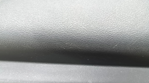 Ornament ușă, placă dreapta față, Nissan Rogue 21-22, negru cu inserție din piele neagră, cotieră din piele, plafon maro, cu strat protector, uzat