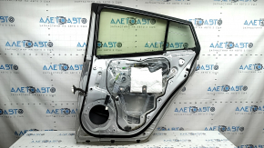 Дверь в сборе задняя правая Toyota Prius 50 16-18 серебро 1F7, потерта, царапины на накладке