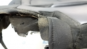 Обшивка подушки заднего левого сиденья 2 ряд Jeep Cherokee KL 19-22 кожа черная, перфорация, под чистку, примята