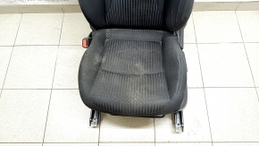 Сиденье водительское Toyota Prius 50 Prime 17-19 без airbag, механическое, подогрев, ткань черная, затерта, под химчистку, заломы
