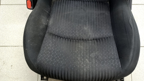 Сиденье водительское Toyota Prius 50 Prime 17-19 без airbag, механическое, подогрев, ткань черная, затерта, под химчистку, заломы