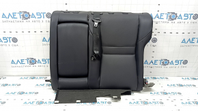 Spătar banchetă spate, rândul 2, stânga, Nissan Rogue 21-22, piele neagră cu curea neagră, zgârieturi, necesită curățare