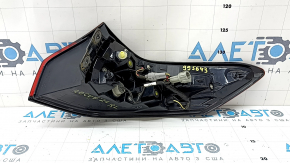 Lampă aripă exterioară stânga Nissan Rogue 21-26 halogen + LED, lucioasă