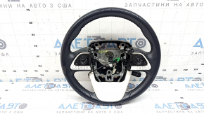 Руль голый Toyota Prius 50 16-22 кожа черная, с кнопками, под перешив
