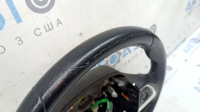 Руль голый Toyota Prius 50 16-22 кожа черная, с кнопками, под перешив