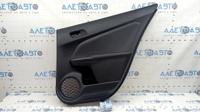Ornamente ușă spate dreapta Toyota Prius 50 Prime 17-22 negru, inserție piele neagră, cotiera piele neagră, cu buton, zgârieturi