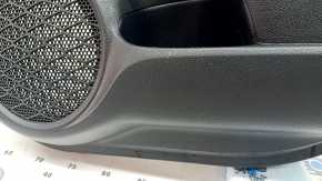 Ornamente ușă spate dreapta Toyota Prius 50 Prime 17-22 negru, inserție piele neagră, cotiera piele neagră, cu buton, zgârieturi