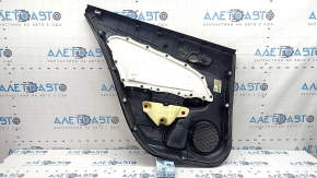 Ornamente ușă spate dreapta Toyota Prius 50 Prime 17-22 negru, inserție piele neagră, cotiera piele neagră, cu buton, zgârieturi