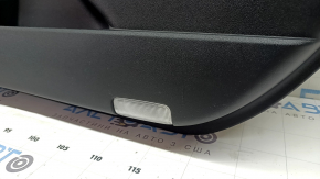 Ornament ușă, placă dreapta față, Toyota Prius 50 Prime 17-22, negru, inserție piele neagră, cotiera piele neagră, cu mâner, zgârieturi