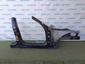Sfert dreapta față BMW 5 G30 17-23 retezat cu stâlp central, negru, cu proeminențe