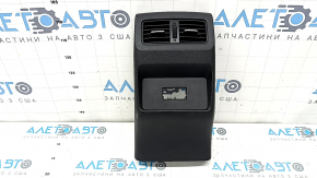 Ornament consolă centrală spate pentru Nissan Rogue 21-22 cu deflector, negru, tip 2, fără port de încărcare, zgârieturi