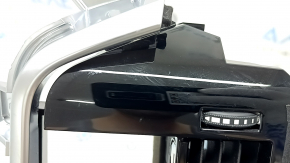 Deflector gură de aer centrală bord Nissan Rogue 21-26, negru lucios, cu buton de avertizare avarie, asamblat de noi, elemente de fixare rupte, zgârieturi