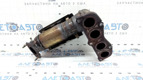 Коллектор выпускной с катализатором Toyota Camry v40 07-11 hybrid с защитой, ржавый