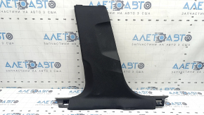 Ornament stâlp central stânga jos pentru Audi A4 B9 17-25, negru, zgârieturi, ghidaj rupt, plastic alb