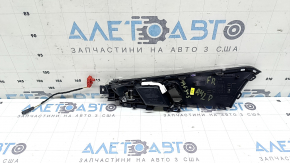 Mâner interior ușă dreapta față pentru Audi A4 B9 17-25 cu iluminare, cu ornamente negre lucioase, zgârieturi
