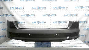 Bara spate nefinisată Audi A4 B9 20-25 pentru senzori de parcare, grafit LX7H, fără mufă, suporturile senzorilor de parcare sunt exfoliate, zgârieturi, pânze de păianjen