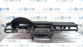 Торпедо передняя панель с AIRBAG Audi A4 B9 17-25 черная, без проекции, царапины