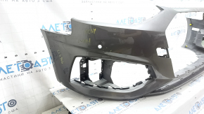 Бампер передний голый Audi A4 B9 20-24 под 2 парктроника, без заглушки буксир крюка, графит, сколы, царапины