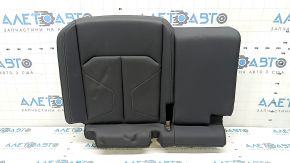 Подушка заднего ряда сидений левая Audi Q3 83A 19-25 кожа черная, серая строчка, примята, царапины