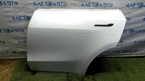 Дверь голая задняя левая Tesla Model Y 20-25 белый PPSW, сколы, царапины