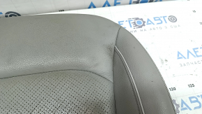 Tapițerie pernă scaun șofer pentru Hyundai Ioniq 17-19, piele bej, perforată, încălzită, curățabilă chimic, piele crăpată