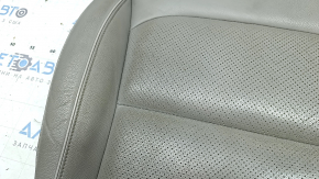 Tapițerie pernă scaun șofer pentru Hyundai Ioniq 17-19, piele bej, perforată, încălzită, curățabilă chimic, piele crăpată