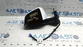Зеркало боковое левое в сборе Tesla Model Y 20-25 13 пинов, белый  PPSW, без накладки