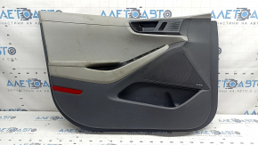Ornamente ușă, stânga față, Hyundai Ioniq 17-19, negre cu gri deschis, cu cotieră, piele gri deschis, pentru memorie și tweeter, pentru Infinity Acoustics, uzate, pentru curățare chimică