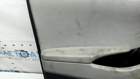 Ornamente ușă, stânga față, Hyundai Ioniq 17-19, negre cu gri deschis, cu cotieră, piele gri deschis, pentru memorie și tweeter, pentru Infinity Acoustics, uzate, pentru curățare chimică