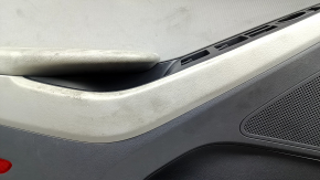 Ornamente ușă, stânga față, Hyundai Ioniq 17-19, negre cu gri deschis, cu cotieră, piele gri deschis, pentru memorie și tweeter, pentru Infinity Acoustics, uzate, pentru curățare chimică