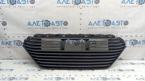 Grilă radiator Hyundai Ioniq 17-19 HEV neagră mată + cromată, fără emblemă, sub radar, mulaje cromate crăpate