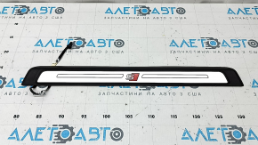 Prag exterior stânga față pentru Audi Q3 83A 19-25, negru cu iluminare din spate, S-Line, cromat, uzat