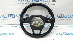 Volan Audi Q3 83A 19-25, piele neagră, cu încălzire și unitate de control, fără butoane, padele și ornamentele laterale, zgârieturi