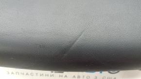 Обшивка подушки пассажирского сиденья Audi Q3 83A 19-23 S-Line, с подогревом, кожа черная, вставки алькантара, серая строчка, царапины