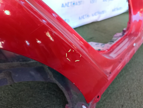 Четверть крыло задняя правая Toyota Prius 50 19-22 под BSM, отпилена с центральной стойкой, красная, тычки, вмятины