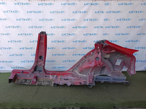 Четверть крыло задняя правая Toyota Prius 50 19-22 под BSM, отпилена с центральной стойкой, красная, тычки, вмятины