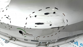 Bara spate nefinisată, parte superioară, Audi Q3 83A 19-24, pentru senzori de parcare fără sistem de asistență la parcare, S-Line, albă, zgârieturi, lovituri, elemente de fixare presate, rupte
