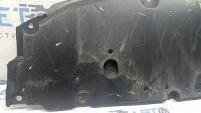 Защита переднего бампера Toyota Prius 50 16-18 затерта, надрывы