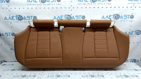 Подушка заднего ряда сидений 2 ряд BMW 3 G20 19-21 кожа коричневая COGNAC, под химчистку, тычки