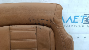 Обшивка подушки водительского сиденья BMW 3 G20 19-21 кожа коричневая COGNAC, с подогревом, под химчистку