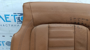 Обшивка подушки водительского сиденья BMW 3 G20 19-21 кожа коричневая COGNAC, с подогревом, под химчистку