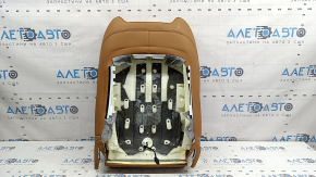 Обшивка спинки водительского сиденья BMW 3 G20 19-21 кожа коричневая COGNAC, с подогревом, под химчистку, потерт