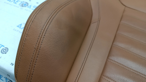 Обшивка спинки водительского сиденья BMW 3 G20 19-21 кожа коричневая COGNAC, с подогревом, под химчистку, потерт