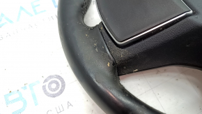 Volan fără accesorii BMW 3 G20 19-26, piele neagră cu încălzire, M Sport, cu butoane, padele, cablaj și motor vibrații, curățabil chimic, uzat